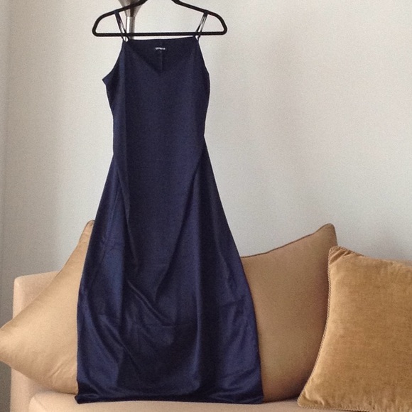 🍃🌹by Express - 'In-Door/Out-Door' Navy Maxi Gown - Picture 2 of 6